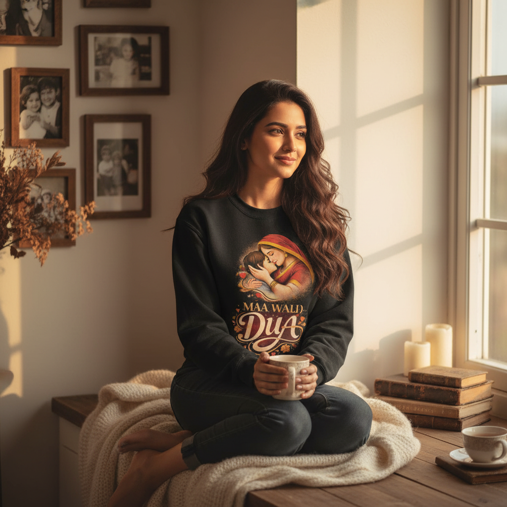 MAA WALI DUA Black Sweatshirt - Lifestyle