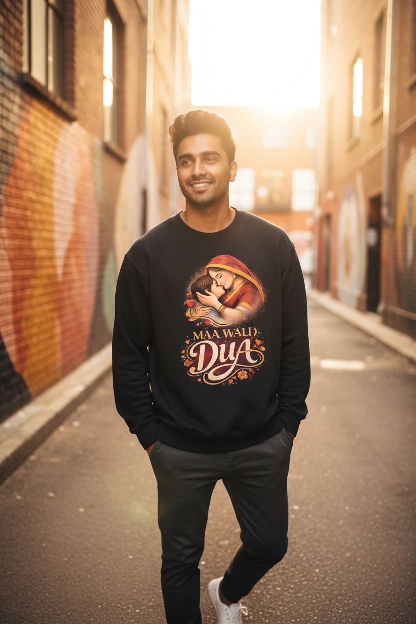 MAA WALI DUA Black Sweatshirt - Style