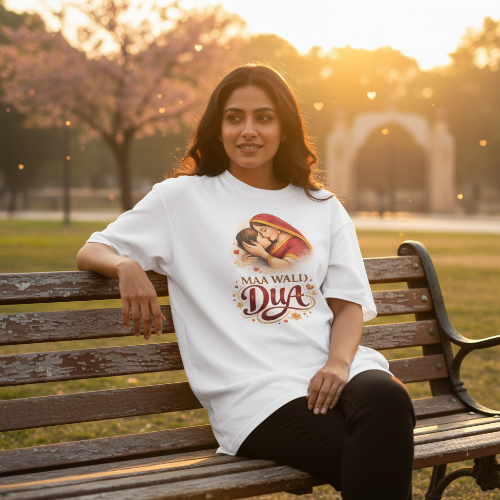 MAA WALI DUA White Tee - Lifestyle