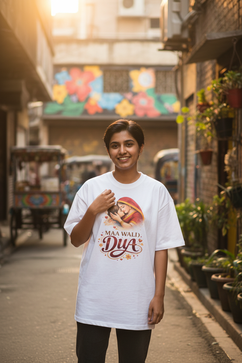 MAA WALI DUA White Tee - Style